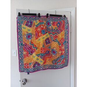 Vibrant Multicolor Geometric Scarf